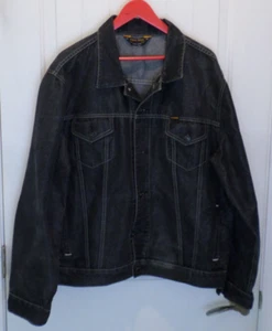 De colección. Chaqueta de mezclilla Ralph Lauren Polo Jeans negra lavado medio. Hombre Grande - Imagen 1 de 6