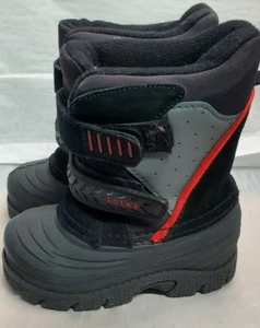 Childrens Totes 6 M 010-8051 Black/Gray/Red Lined Winter Snow Boots - Picture 1 of 6