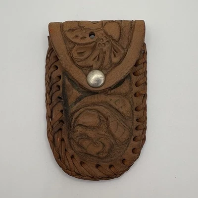 Vintage verzierter handgefertigter Lederhalter - Bild 1 von 4