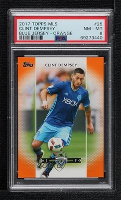 2017 Topps MLS Image Variation Orange /25 Clint Dempsey (Blue Jersey) #25 PSA 8 - Image 1 of 2