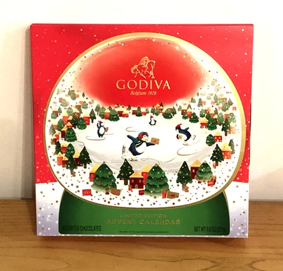 GODIVA 2025 Snowglobe Limited Edition Advent Calendar - 24pc Luxury Chocolates - Image 1 of 4