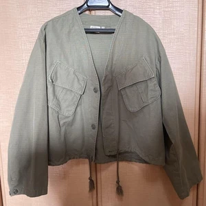 Orslow Army Kurzjacke ohne Kragen Camouflage Baumwolle 2 gebraucht JAPAN - Bild 1 von 24