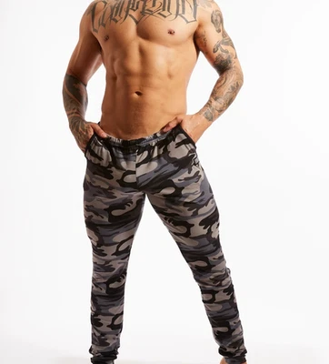 Pantalones deportivos N2N Bodywear para hombre camuflaje urbano tiro bajo talla M grises nuevos con etiquetas gimnasio activo Foto 1 de 3