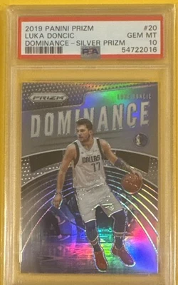 PSA 10 Luka Doncic 2019-20 Panini Prizm Dominance gema de plata como nueva Foto 1 de 3