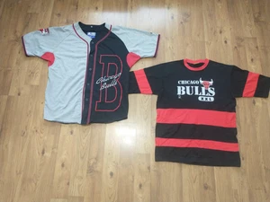 VINTAGE Chicago Bulls BASEBALL TRIKOT NUTMEG MILLS BULLS SHIRT LARGE 1990er - Bild 1 von 14