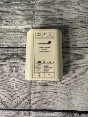 Star Tech RS232 Serial Interface NETRS232_1 Beige Ethernet IP Converter Remote - Image 1 of 4