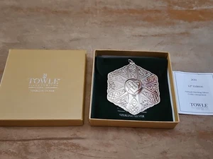 Handtuch 2011 Sterlingsilber Keltenkreuz Weihnachtsschmuck neuwertig mit Box und COA - Bild 1 von 6