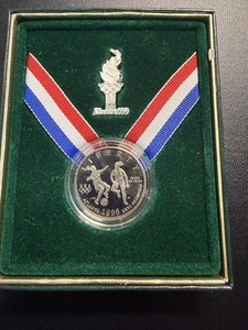 1996 S SOCCER KEY LOW MINT ATLANTA OLYMPIC  HALF DOLLAR COMMEMORATIVE  PROOF - Picture 1 of 6