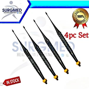 4 Stück PDL Elevator geschärft gerade Spaten Proximator Dental Instrumente Set - Bild 1 von 3
