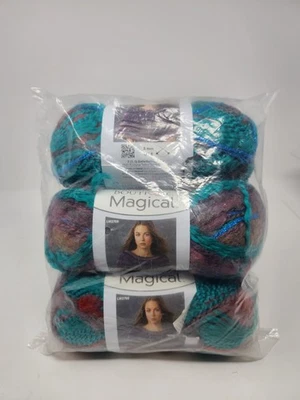 Lot Of 3 Red Heart Boutique Magical Yarn Illusion Teal Blue Discontinued - Image 1 of 4