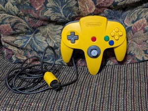 Official Nintendo 64 N64 Original Controller (NUS-005) Yellow Tested Working - Picture 1 of 7