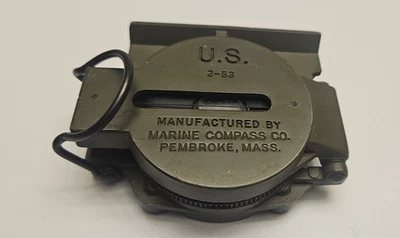 Vintage Korean Conflict U.S. 2-53 Folding Compass - Marine Co. Pembroke MA - Image 1 of 4