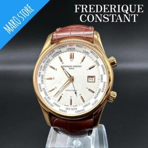 Frédérique Constant World Timer Analog Quartz Watch Men's Used - Picture 1 of 9