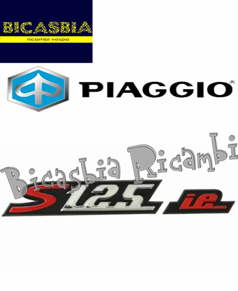 656978 - ORIGINAL PIAGGIO ETIQUETA LATERAL ADHESIVA S125 I.E. VESPA 125 S - Imagen 1 de 1