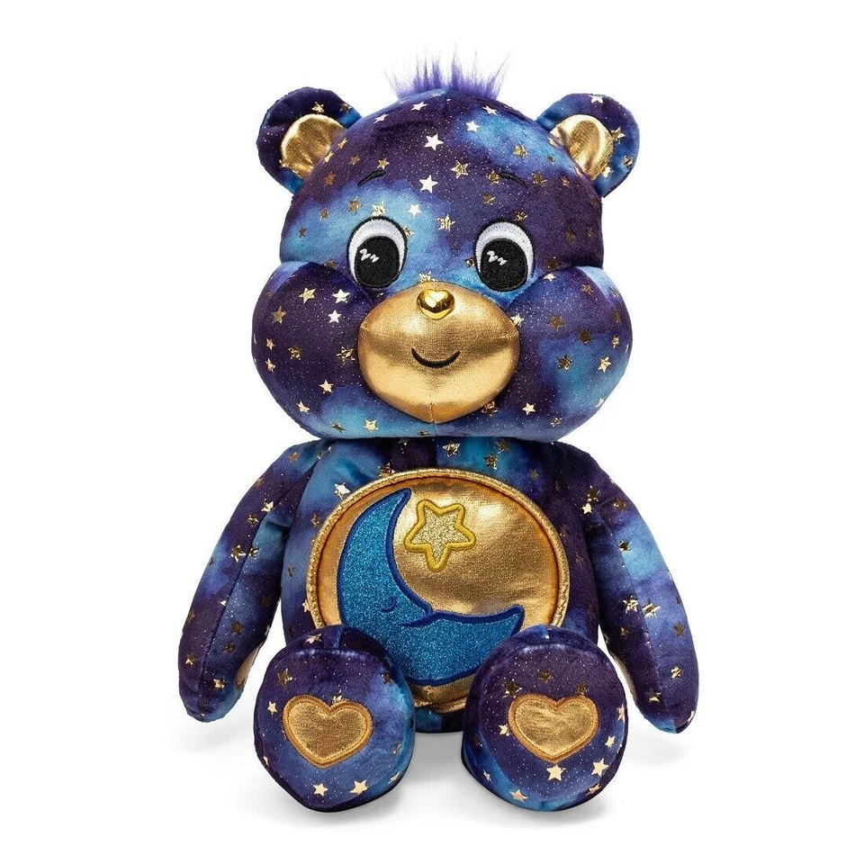 Basic Fun Care Bears 22665 Bedtime Bear Limited Edition 14" Soft Toy Navy/Gold