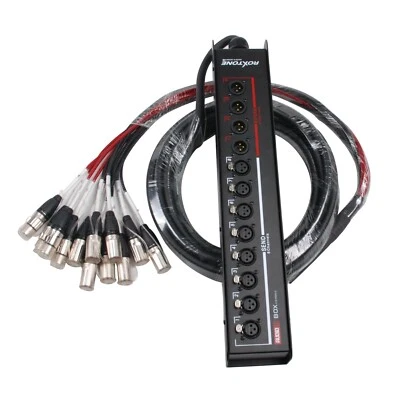 Roxtone 8x4 Channel XLR Stage Box Snake Cable - 10 Meters (32.8 ft.) - Image 1 of 4