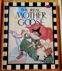 Vintage 1975 The Real Mother Goose Hardcover Book Nursery Rhymes Illustrated - Picture 1 of 6