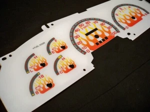 Fits 97-98 Ford F150 F250 Expedition Gas White Face Glow Through Gauges Flame - Picture 1 of 8