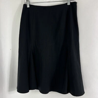 Falda Dressbarn para mujer talla 6 negra línea A trompeta hasta la rodilla negocios elástica Foto 1 de 4