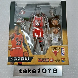 MEDICOM TOY MAFEX No.100 Michael Jordan Chicago Bulls Figure - New, Japan NBA - Picture 1 of 11