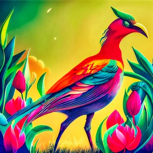Printable, Digital Download, *.PNG File - Paper Birds Fine Art Collection: #41 - Picture 1 of 1