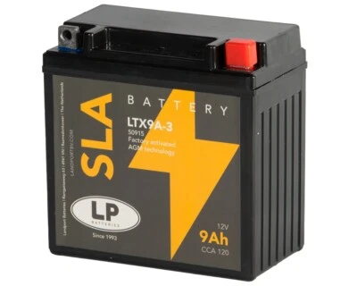 YB9L-B AGM Motorradbatterie 9Ah 12V LANDPORT LTX9A-3 5091 YB9L-A2 12N7-3B CB9L-B - Bild 1 von 4