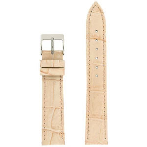 Watch Band Champagne Pink Genuine Leather Crocodile Grain - Picture 1 of 3
