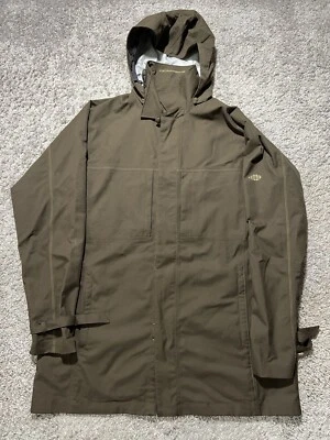 Exofficio Logic Mens Rain Jacket Medium Brown Double Full Zip Hooded - Image 1 of 4