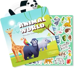 Animals Reusable Sticker Books,Jelly Sticker Book For Toddlers 1-3,2-4,Sticker - Picture 1 of 7