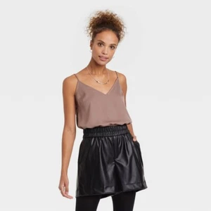 a New Day Women' Brown Sleeveless Polyester Below-Hip Length Cami Size S - Picture 1 of 3