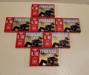 Maxell UR90 Audio Cassette Tape 7 Pack 90 Minutes Normal Bias New Packaged - Picture 1 of 11