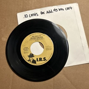 Belinda Carlisle Mad About You/I Never Wanted A Rich Man 1986 Irs 45 - Picture 1 of 4