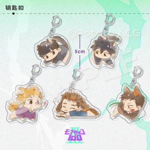 Mob Psycho 100 Keyring Cartoon Anime Bag Pendant Keychain Acrylic Gift Cospaly - Picture 1 of 11