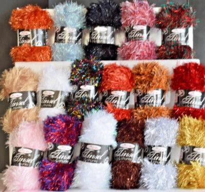 King Cole Wool Tinsel Chunky Knitting Crochet Yarn / Wool Baby 50g ball - Toy