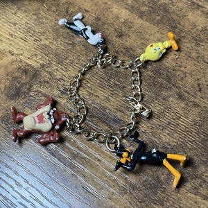 Bracciale Vintage Applause Looney Tune Personaggio Tweety Tweety Anni 70 Raro Ciondolo - Foto 1 di 6