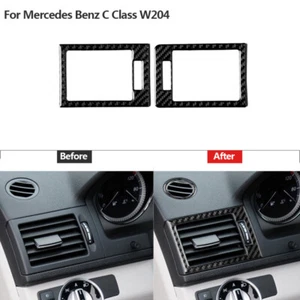 Carbon Fiber Side Air Vent Outlet Cover Trim Fit For Mercedes Benz C Class W204 - Picture 1 of 12