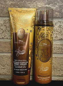 Disney Princess Collection by Bath & Body Works BELLE Body Cream and Mist 2 Set - Picture 1 of 2