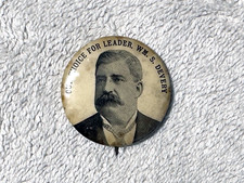 1902 William S. "Big Bill" Devery Campaign Pin (Yankees, Highlanders)