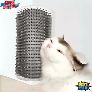 Wall Corner Self-Grooming Scratcher Brush Indoor Cats Dogs Self Massage Comb Wal - Picture 1 of 6