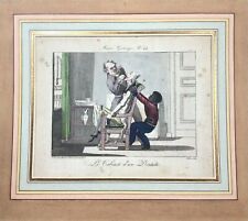 "LE CABINET D"UN DENTISTE", DENTIST, French caricature 1823, Musée Grotesque.