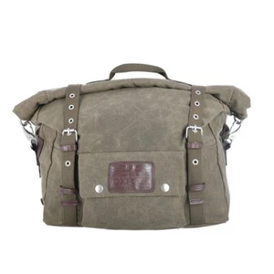 Oxford Heritage Soft Motorcycle Panniers Waxed Cotton 20 Litre Pair - Khaki - Picture 1 of 8