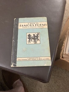 Vintage 1931 A BOOK OF FAMOUS POEMS Compiled by Marjorie Barrows - Picture 1 of 3