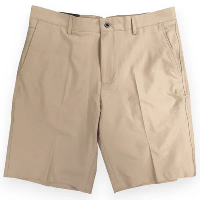 Shorts de golfe masculino Dunning bege elástico secagem rápida tamanho 34 8" costura interna - Imagem 1 de 4