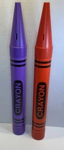 Vintage Large Crayon Coin Piggy Bank 35" Red And Purple 1988 Fantazia - Picture 1 of 22
