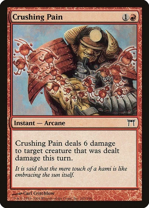 Crushing Pain 2x FOIL CHK MTG Champions of Kamigawa Common NM red - Image 1 of 1