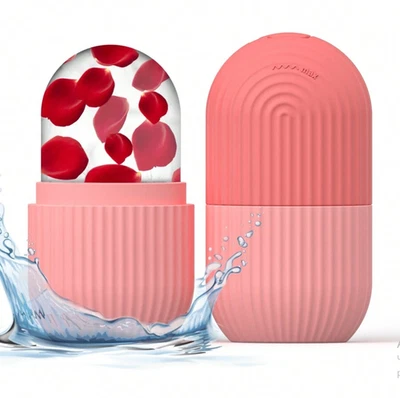 Rodillo de hielo de silicona reutilizable para rostro y ojos reductor de hinchazón masaje facial EE. UU. Foto 1 de 4