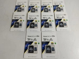 Lot of 10 TeamGroup Elite A1 Micro SDXC UHS-I U3 V30 128 GB SD Card - Picture 1 of 8