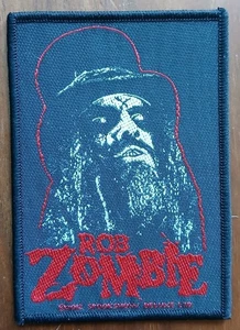 Rob Zombie Portrait Metal Battle Woven Sew On Patch Official Hat Hellbilly Rare - Picture 1 of 3