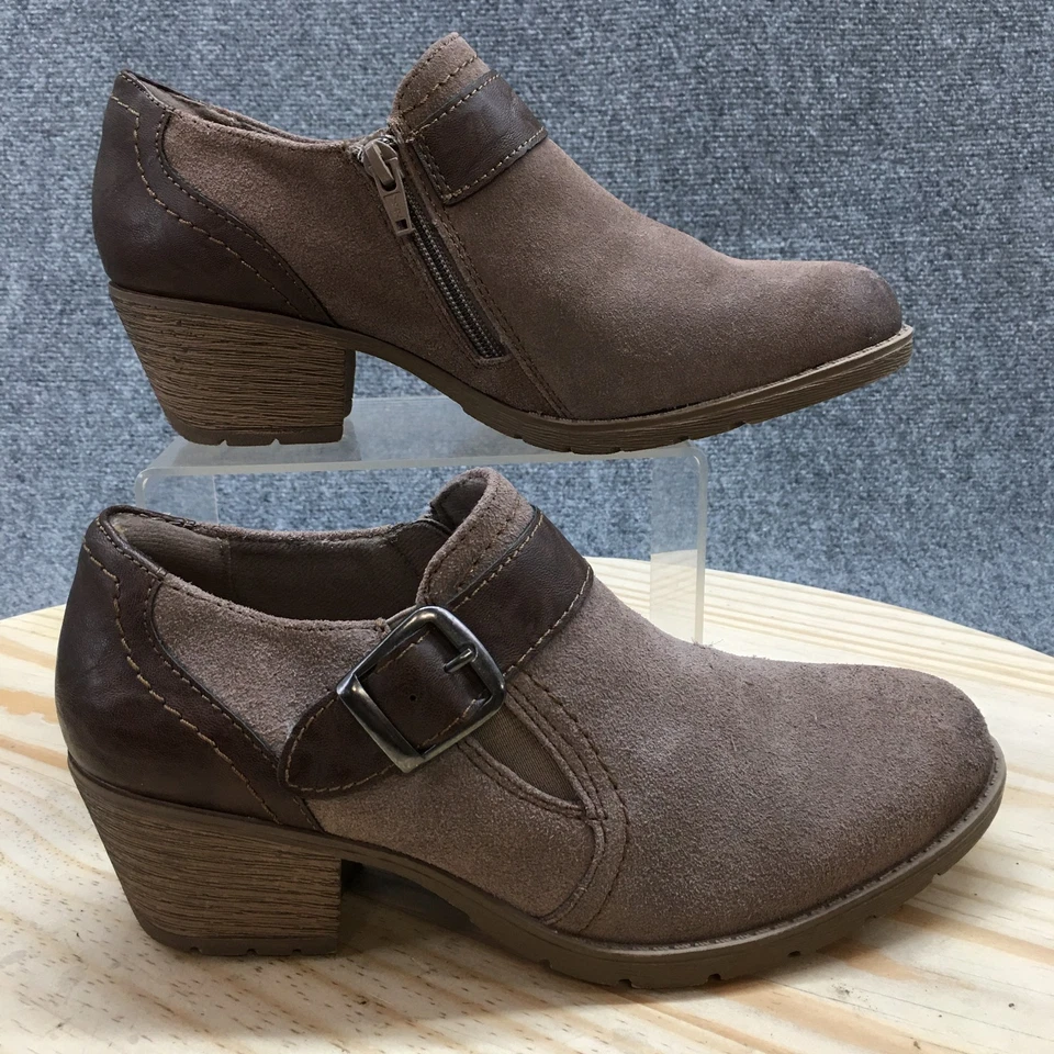 Earth Origins Botas Mujer 9 M Oakland Addie Botines Cuero Marrón Hebilla Foto 1 de 4