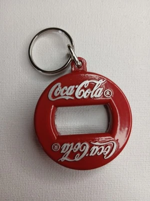 Vintage Red Coca-Cola Bottle/ Can Pop Top  Opener Keychain Key Chain Soda  - Image 1 of 3